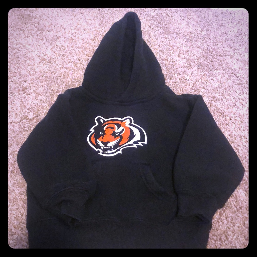 Toddler Cincinnati Bengals hoodie.